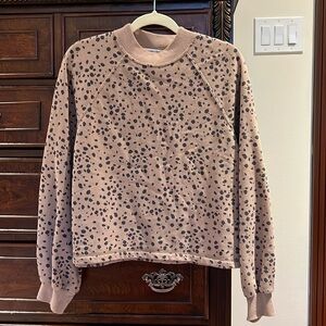 Abercrombie cheetah mock neck top